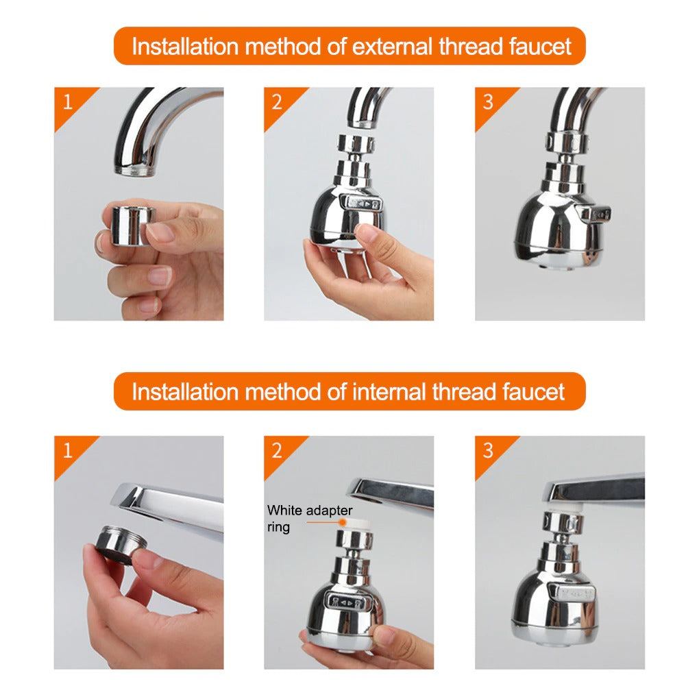 Alami Kenyamanan Dengan Paip Air Putar 360° Anti-Semburan