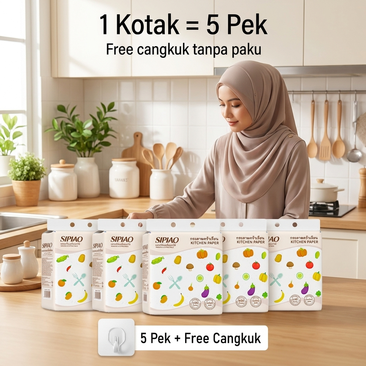 1 Kotak = 5 Pek