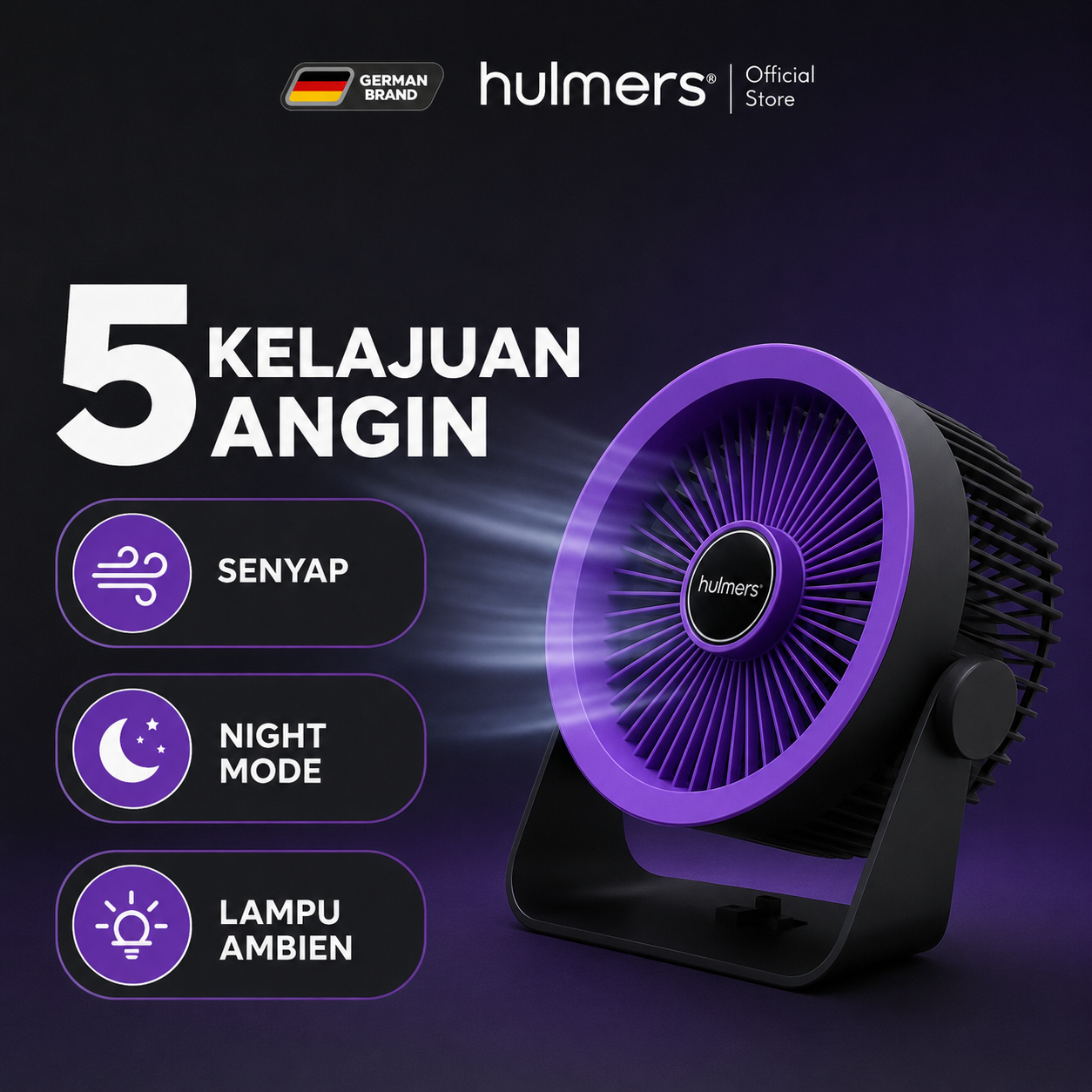 Hulmers Desktop Fan (6 inch) (Premium)