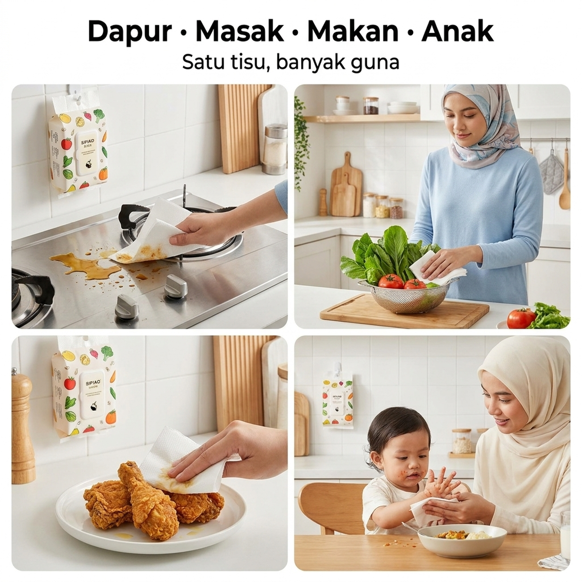 Dapur · Masak · Makan · Anak