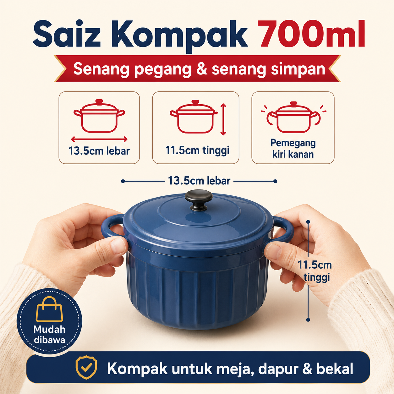 Bekas Makan (3 pcs Set) (Premium)