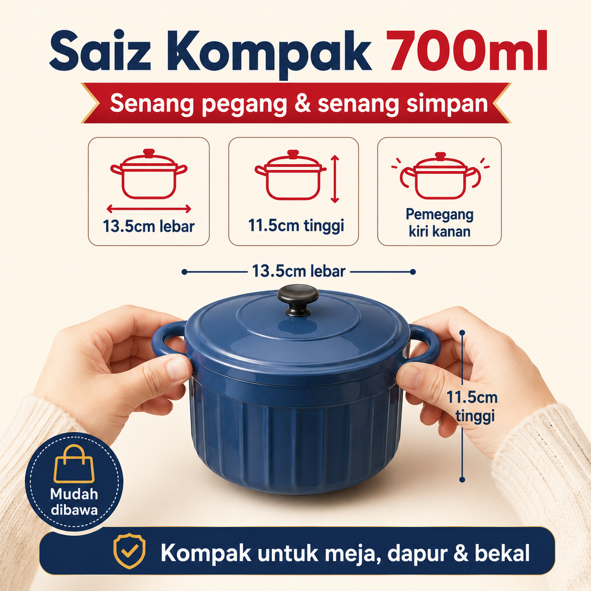Bekas Makan (3 pcs Set) (Premium)