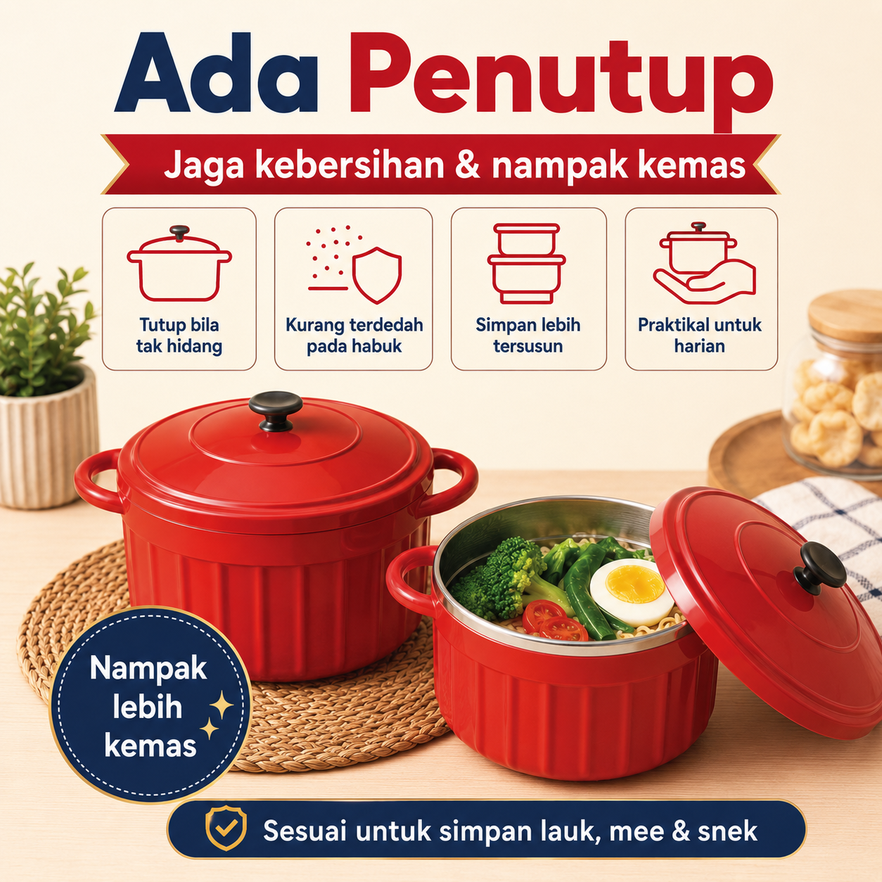 Bekas Makan (3 pcs Set) (Premium)