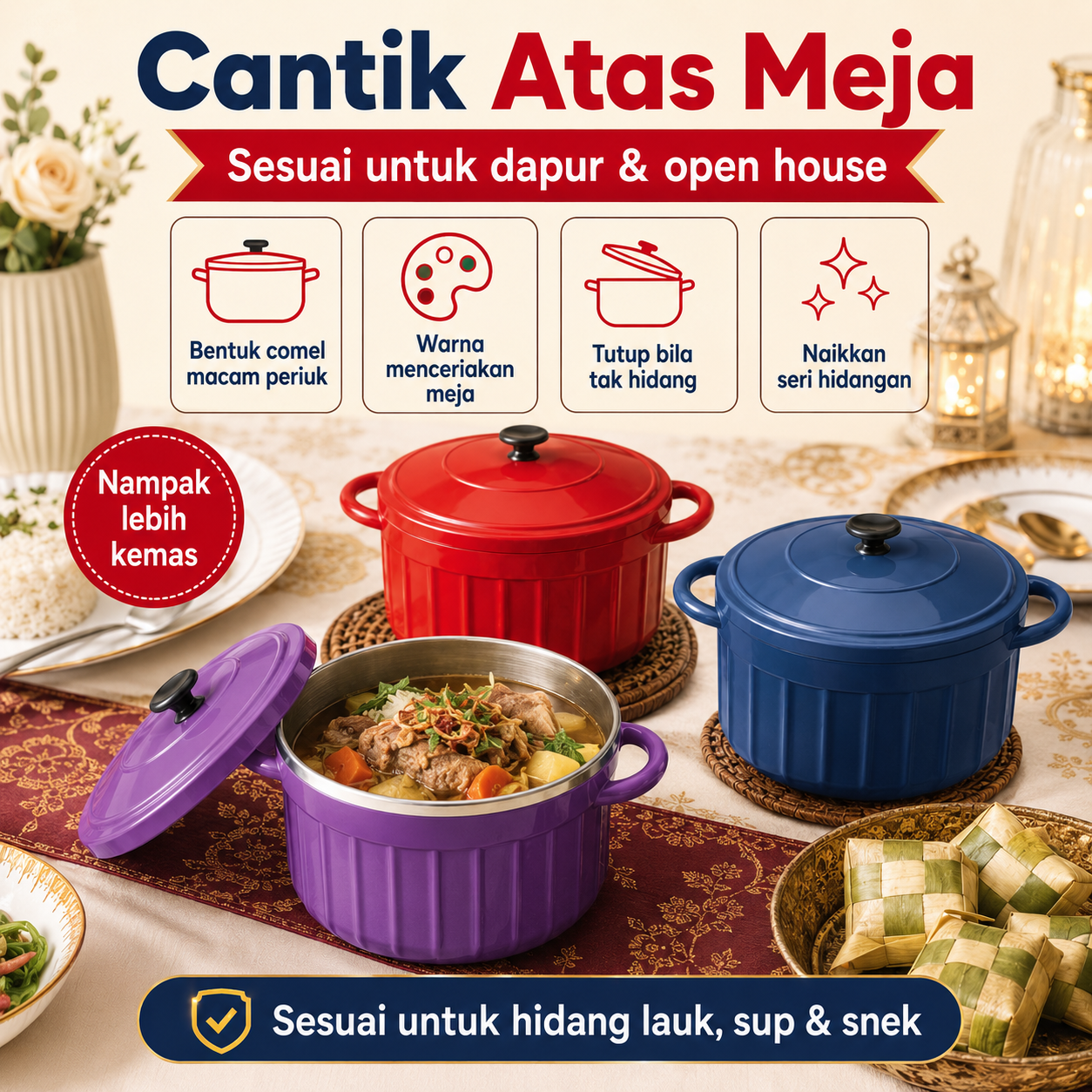 Bekas Makan (3 pcs Set) (Premium)