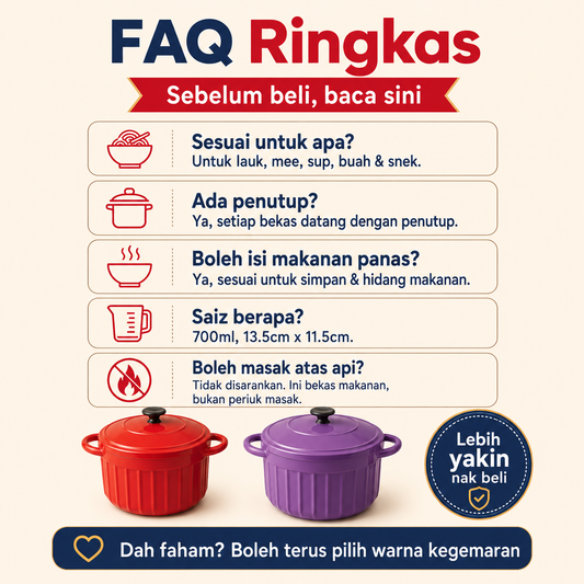 Bekas Makan (3 pcs Set) (Premium)