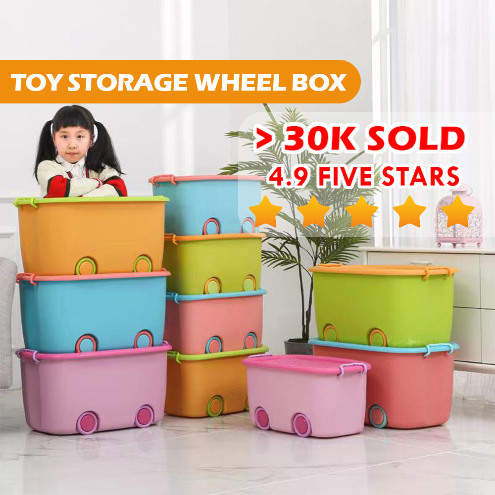 Kotak Simpan Mainan Beroda (Sangat Besar XL) 40% Promosi